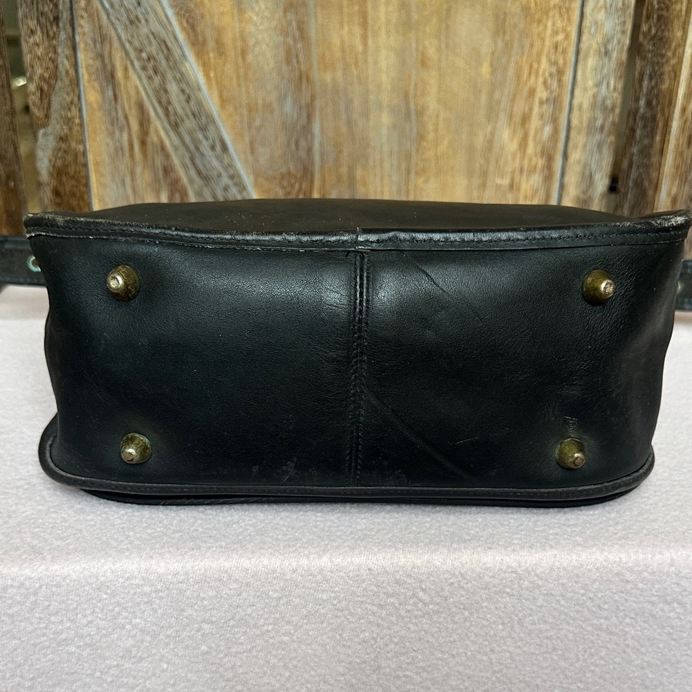 Coach Stewardess 9945 Vintage Black Glove Tanned Cowhide RARE FIND Made in USA - Picture 3 of 16